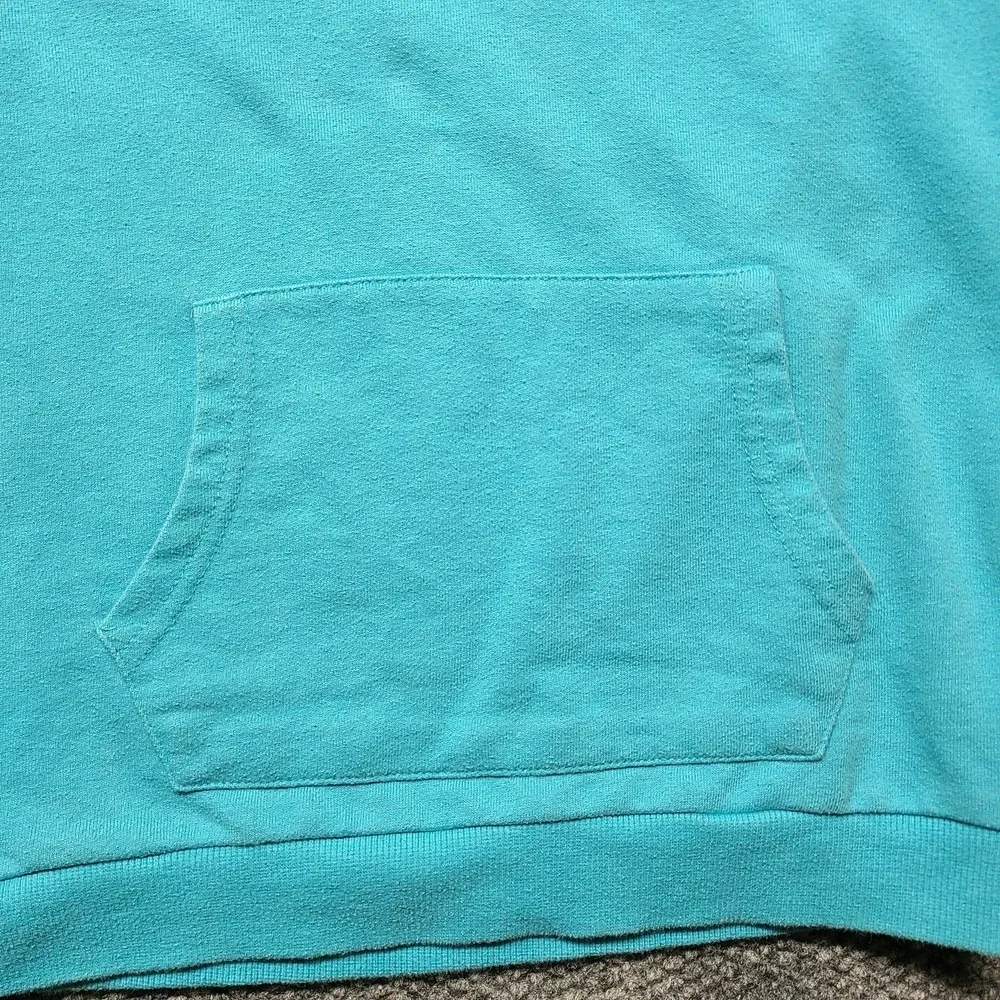 TRUE RELIGION Blue Horseshoe Sleeveless Hoodie Tank Men's Streetwear Graphic